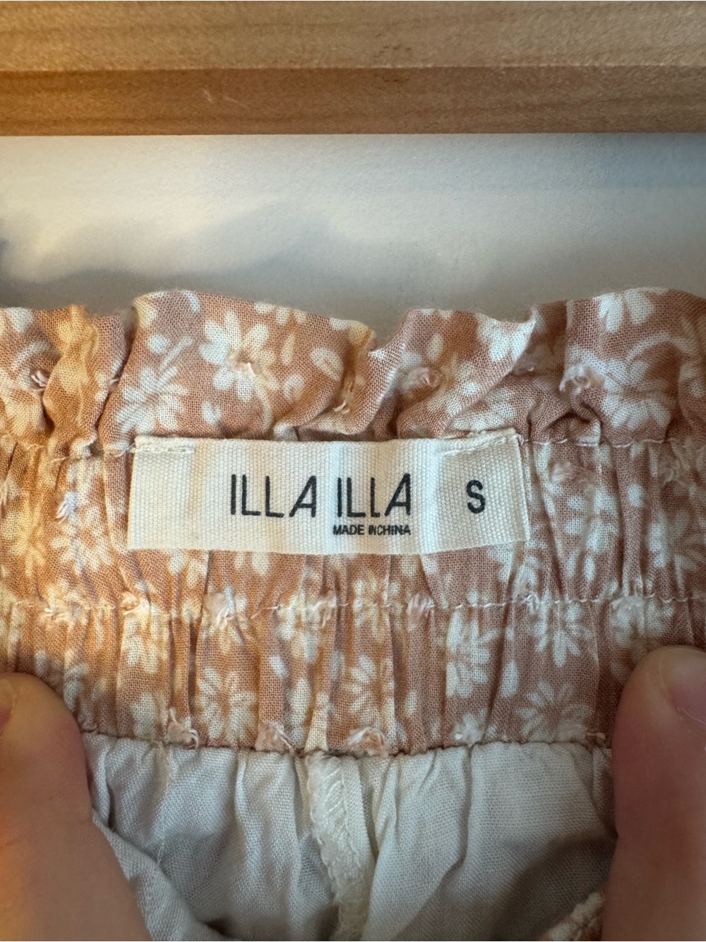ILLA ILLA Boho Floral Ruffle Skort in Beige Cream - Picture 4 of 6